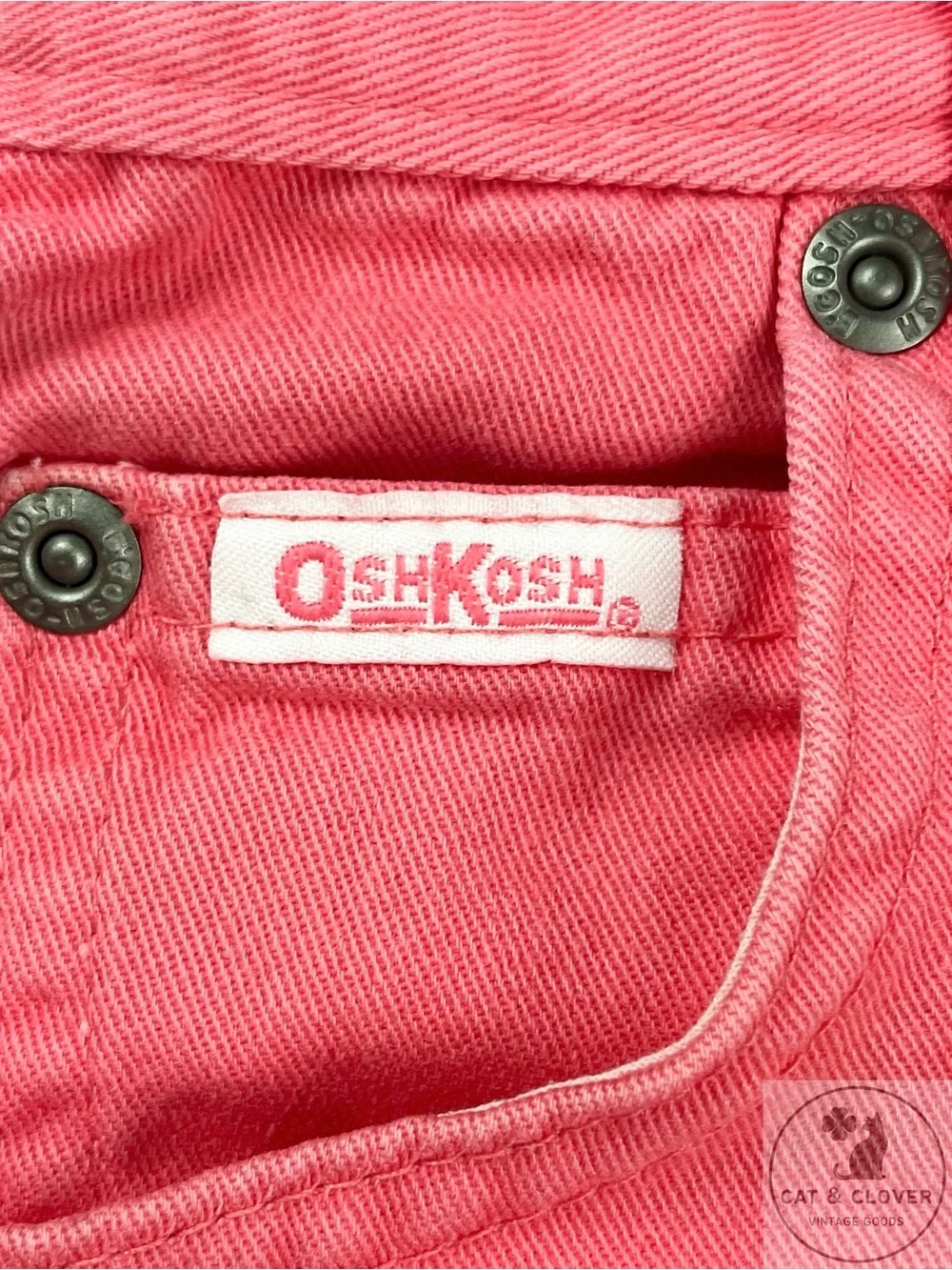 OshKosh B'gosh 90s Pink Coral Cotton Girls Vintage Shorts Size 5